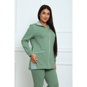 Костюм двойка женский КД-445 футер 2-х нитка с лайкрой (последний размер) фисташковый 52,58 Костюм двойка женский КД-445 футер 2-х нитка с лайкрой (последний размер) фисташковый 52,58