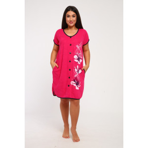 Халат женский Х-00324 махра (последний размер) фуксия 52,56 Халат женский Х-00324 махра (последний размер) фуксия 52,56