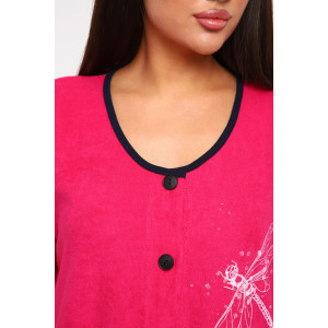 Халат женский Х-00324 махра (последний размер) фуксия 52,56 Халат женский Х-00324 махра (последний размер) фуксия 52,56