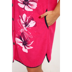 Халат женский Х-00324 махра (последний размер) фуксия 52,56 Халат женский Х-00324 махра (последний размер) фуксия 52,56