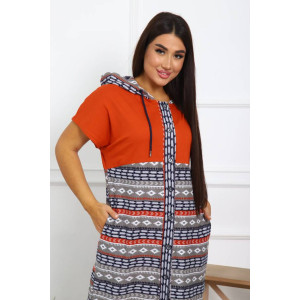 Халат женский Х-371гиг кулирка (последний размер) терракот 60,62,70 Халат женский Х-371гиг кулирка (последний размер) терракот 60,62,70