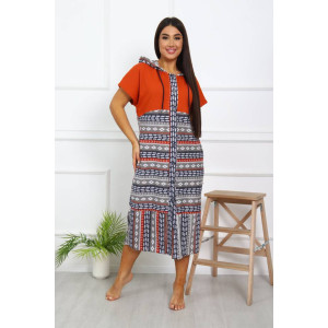 Халат женский Х-371гиг кулирка (последний размер) терракот 60,62,70 Халат женский Х-371гиг кулирка (последний размер) терракот 60,62,70