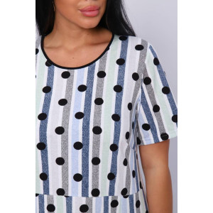 Платье женское П-460 кулирка (последний размер) салатовый+голубой 60,62 Платье женское П-460 кулирка (последний размер) салатовый+голубой 60,62