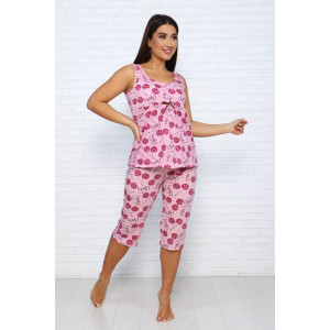 Пижама женская ПЖ-14 кулирка (последний размер) розовато-коричневый 62