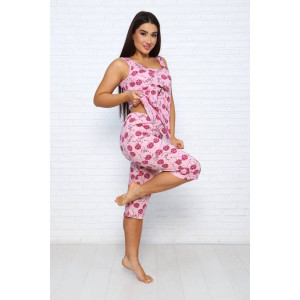 Пижама женская ПЖ-14 кулирка (последний размер) розовато-коричневый 62