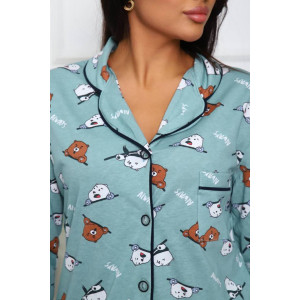 Пижама женская ПЖ-16 кулирка (последний размер) оливковый 58