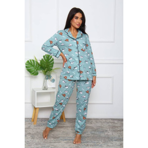 Пижама женская ПЖ-16 кулирка (последний размер) оливковый 58