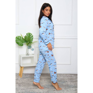 Пижама женская ПЖ-16 кулирка (последний размер) голубой 62