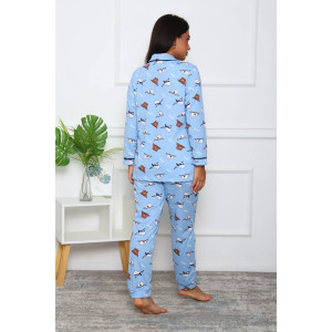 Пижама женская ПЖ-16 кулирка (последний размер) голубой 62