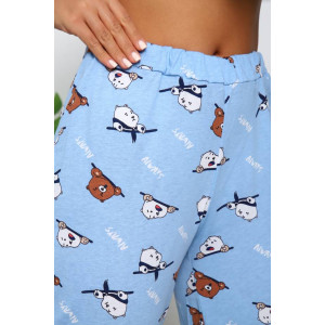 Пижама женская ПЖ-16 кулирка (последний размер) голубой 62