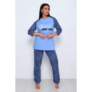 Пижама женская ПЖ-00293 футер с начесом (последний размер) нежно-голубой 60 Пижама женская ПЖ-00293 футер с начесом (последний размер) нежно-голубой 60
