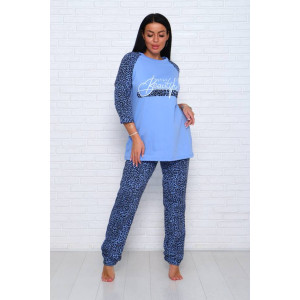 Пижама женская ПЖ-00293 футер с начесом (последний размер) нежно-голубой 60 Пижама женская ПЖ-00293 футер с начесом (последний размер) нежно-голубой 60