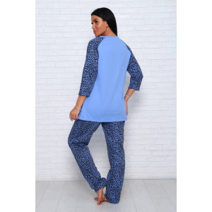 Пижама женская ПЖ-00293 футер с начесом (последний размер) нежно-голубой 60 Пижама женская ПЖ-00293 футер с начесом (последний размер) нежно-голубой 60