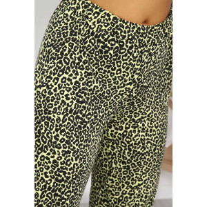 Пижама женская ПЖ-00293 футер с начесом (последний размер) лимонный 54,58