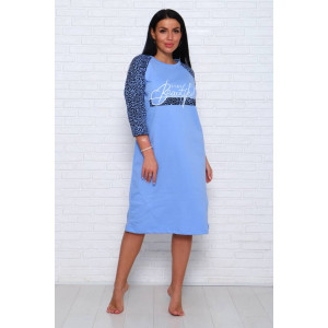 Сорочка женская НС-47 футер с начесом (последний размер) нежно-голубой 46 Сорочка женская НС-47 футер с начесом (последний размер) нежно-голубой 46