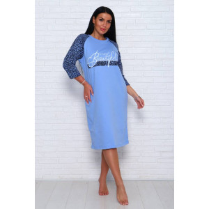 Сорочка женская НС-47 футер с начесом (последний размер) нежно-голубой 46 Сорочка женская НС-47 футер с начесом (последний размер) нежно-голубой 46