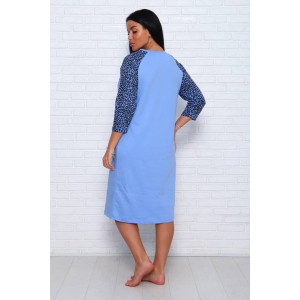 Сорочка женская НС-47 футер с начесом (последний размер) нежно-голубой 46 Сорочка женская НС-47 футер с начесом (последний размер) нежно-голубой 46