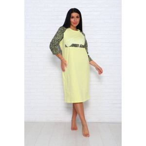 Сорочка женская НС-47 футер с начесом (последний размер) лимонный 46,52,54 Сорочка женская НС-47 футер с начесом (последний размер) лимонный 46,52,54