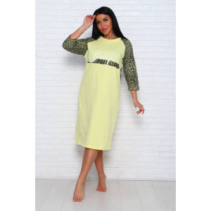 Сорочка женская НС-47 футер с начесом (последний размер) лимонный 46,52,54 Сорочка женская НС-47 футер с начесом (последний размер) лимонный 46,52,54