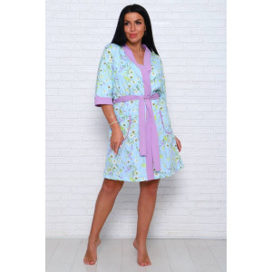 Пеньюар двойка женский ПС-1.18 кулирка (последний размер) сиреневый-голубой 52,54,58,60 Пеньюар двойка женский ПС-1.18 кулирка (последний размер) сиреневый-голубой 52,54,58,60