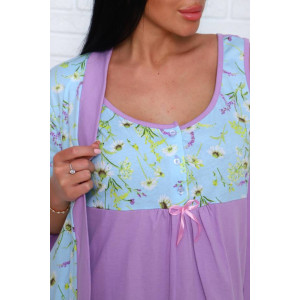 Пеньюар двойка женский ПС-1.18 кулирка (последний размер) сиреневый-голубой 52,54,58,60 Пеньюар двойка женский ПС-1.18 кулирка (последний размер) сиреневый-голубой 52,54,58,60