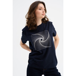 Футболка женская Ф-00711 кулирка (последний размер) темно-синий 52 Футболка женская Ф-00711 кулирка (последний размер) темно-синий 52