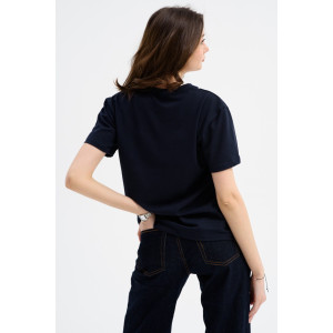 Футболка женская Ф-00711 кулирка (последний размер) темно-синий 52 Футболка женская Ф-00711 кулирка (последний размер) темно-синий 52