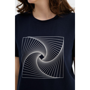 Футболка женская Ф-00711 кулирка (последний размер) темно-синий 52 Футболка женская Ф-00711 кулирка (последний размер) темно-синий 52