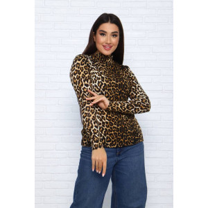 Водолазка женская Ф-710 вискоза (последний размер) черный-коричневый 50