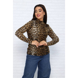 Водолазка женская Ф-710 вискоза (последний размер) черный-коричневый 50