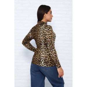 Водолазка женская Ф-710 вискоза (последний размер) черный-коричневый 50