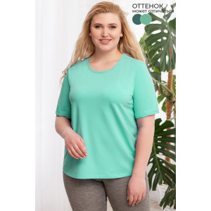 Футболка женская 0403-14 кулирка (последний размер) ментол 64