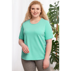 Футболка женская 0403-14 кулирка (последний размер) ментол 64