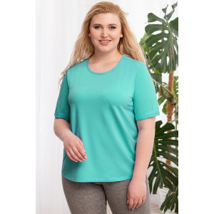 Футболка женская 0403-14 кулирка (последний размер) ментол 64