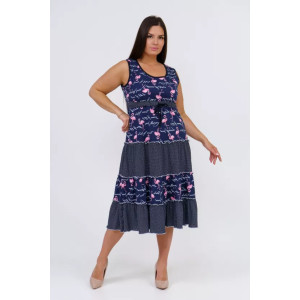 Сарафан женский "Жизель" 1223 кулирка (последний размер) фламинго 54,60 Сарафан женский "Жизель" 1223 кулирка (последний размер) фламинго 54,60