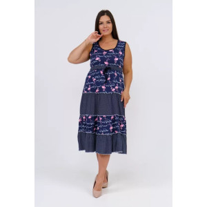 Сарафан женский "Жизель" 1223 кулирка (последний размер) фламинго 54,60 Сарафан женский "Жизель" 1223 кулирка (последний размер) фламинго 54,60