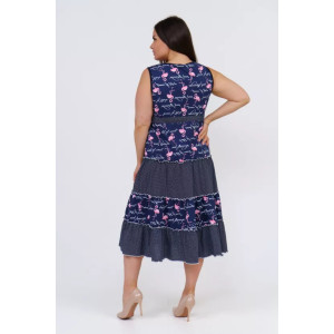 Сарафан женский "Жизель" 1223 кулирка (последний размер) фламинго 54,60 Сарафан женский "Жизель" 1223 кулирка (последний размер) фламинго 54,60