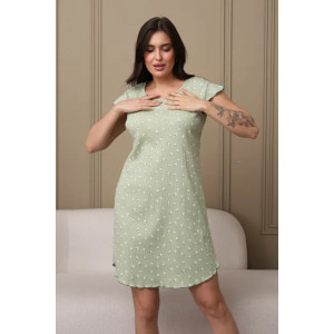 Сорочка женская "Неженка" 1367-4 кашкорсе (последний размер) св.зеленый 50