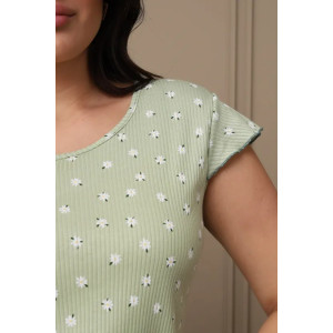 Сорочка женская "Неженка" 1367-4 кашкорсе (последний размер) св.зеленый 50