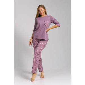 Пижама женская "Юля" 1325-1 кулирка (последний размер) сердце 46,52,58,60 Пижама женская "Юля" 1325-1 кулирка (последний размер) сердце 46,52,58,60