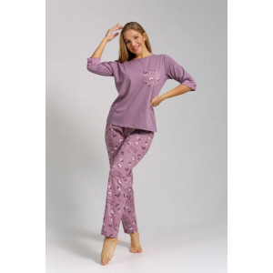 Пижама женская "Юля" 1325-1 кулирка (последний размер) сердце 46,52,58,60 Пижама женская "Юля" 1325-1 кулирка (последний размер) сердце 46,52,58,60