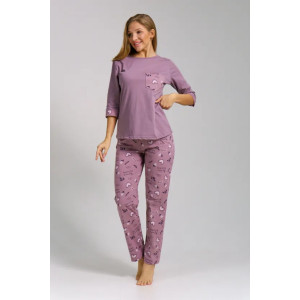 Пижама женская "Юля" 1325-1 кулирка (последний размер) сердце 46,52,58,60 Пижама женская "Юля" 1325-1 кулирка (последний размер) сердце 46,52,58,60