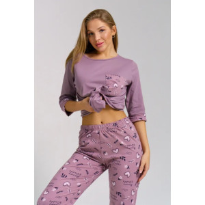 Пижама женская "Юля" 1325-1 кулирка (последний размер) сердце 46,52,58,60 Пижама женская "Юля" 1325-1 кулирка (последний размер) сердце 46,52,58,60