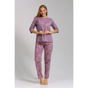 Пижама женская "Юля" 1325-1 кулирка (последний размер) сердце 46,52,58,60 Пижама женская "Юля" 1325-1 кулирка (последний размер) сердце 46,52,58,60