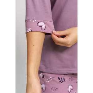 Пижама женская "Юля" 1325-1 кулирка (последний размер) сердце 46,52,58,60 Пижама женская "Юля" 1325-1 кулирка (последний размер) сердце 46,52,58,60