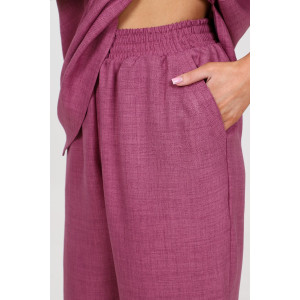 Костюм двойка женский "Шик" КЛ-2572 имитация льна (последний размер) малина 56,58