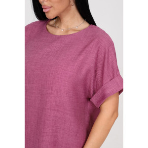 Костюм двойка женский "Шик" КЛ-2572 имитация льна (последний размер) малина 56,58