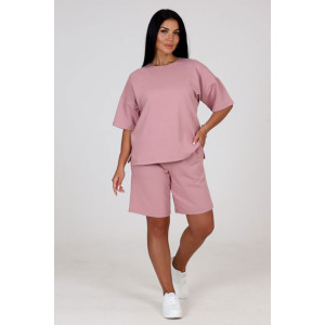 Костюм двойка женский КФ-45 футер (последний размер) пудра 48,52 Костюм двойка женский КФ-45 футер (последний размер) пудра 48,52