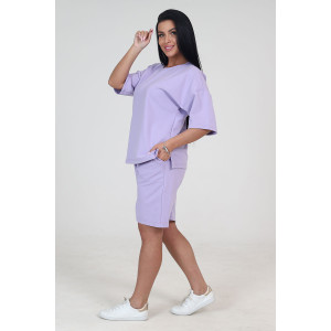 Костюм двойка женский КФ-45 футер (последний размер) сирень 54,56 Костюм двойка женский КФ-45 футер (последний размер) сирень 54,56