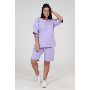 Костюм двойка женский КФ-45 футер (последний размер) сирень 54,56 Костюм двойка женский КФ-45 футер (последний размер) сирень 54,56